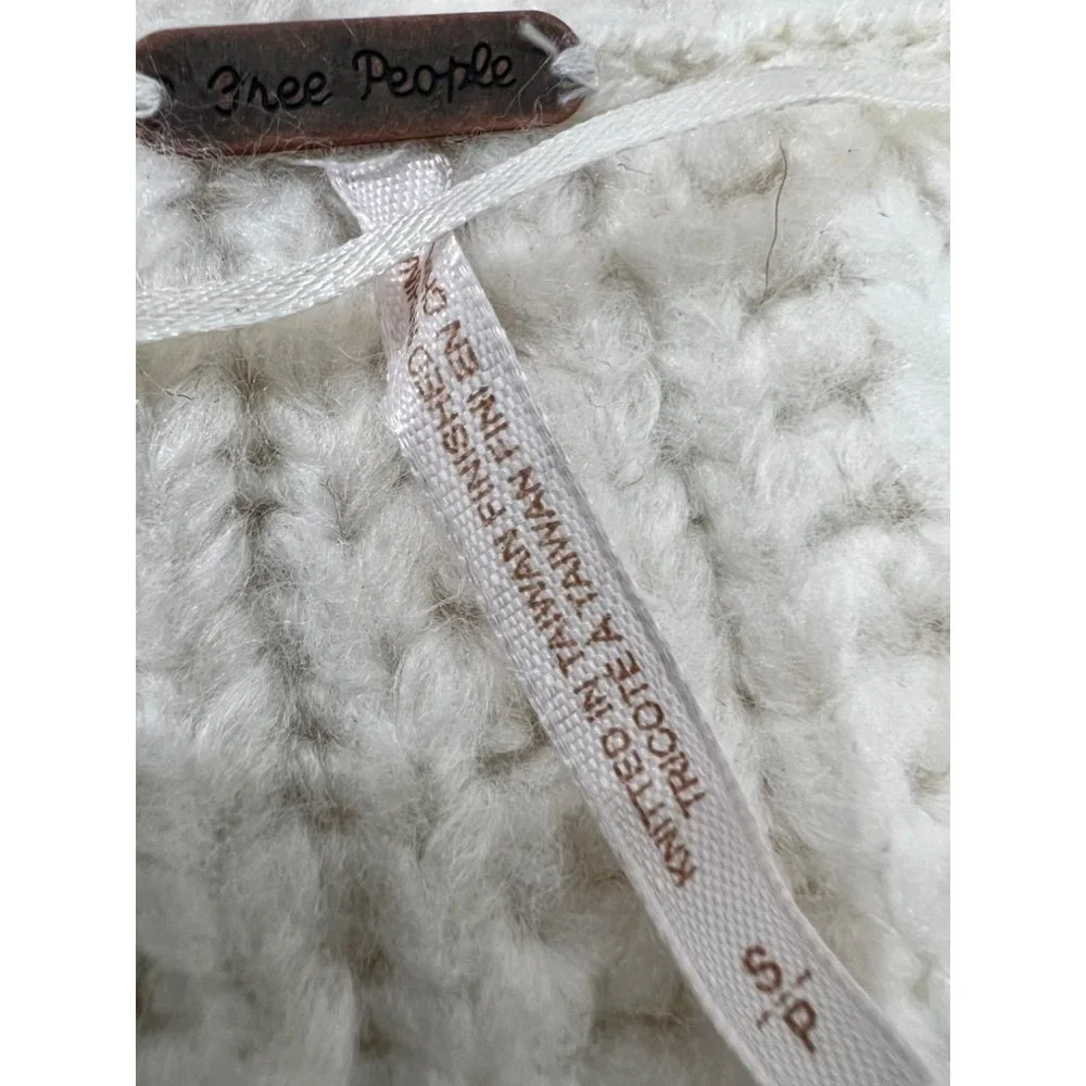 Free People Size S Carter Pullover Sweater Color Ivory MSRP $98 - Picture 12 of 13
